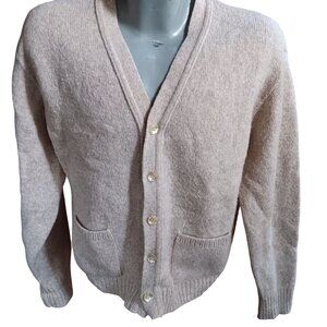 Vintage Men's Cardigan Sweater Large Jantzen Grandpa USA 1970's Cottage Dad